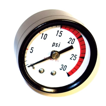 Powerweld Replacement Gauge, 1-1/2" x 30 PSI, 1/8" NPT Inlet; Backmount C30BM